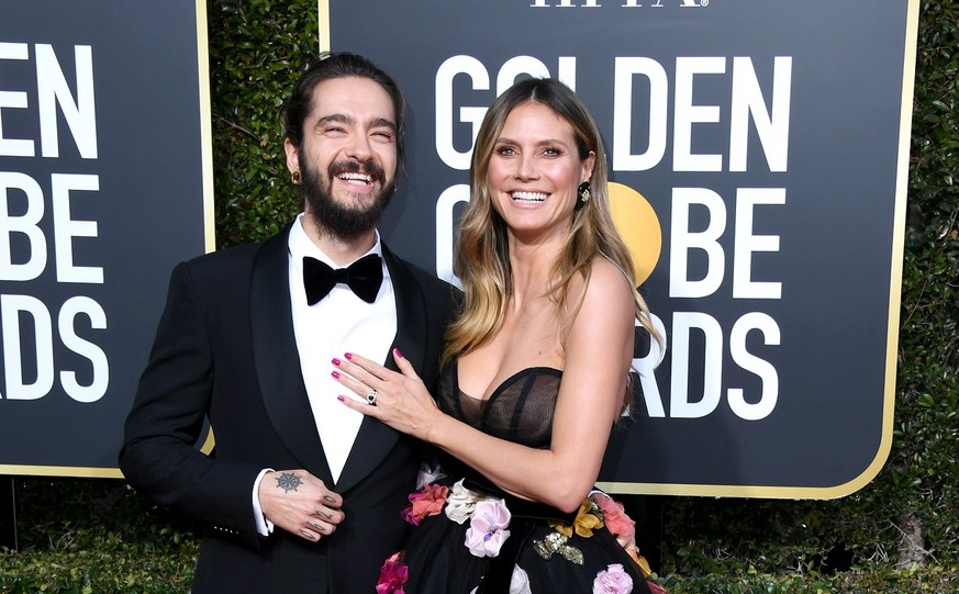 BEVERLY HILLS, CA - JANUARY 06: Heidi Klum and Tom Kaulitz attend the 76th Annual Golden Globe Awards at The Beverly Hilton Hotel on January 6, 2019 in Beverly Hills, California. (Photo by Jon Kopalof ...