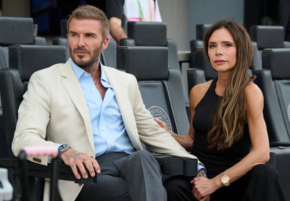RECORD DATE NOT STATED Leagues Cup 2023 Inter de Miami USA vs Atlanta United USA David Beckham and wife Victoria Beckham during the game Inter de Miami vs Atlanta United, corresponding to the group st ...