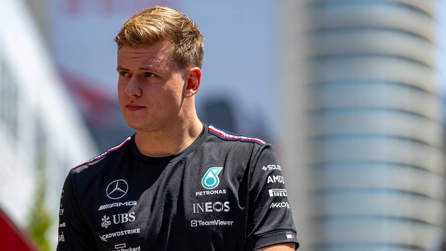 BAKU, AZERBAIJAN: Mick Schumacher, at the 2023 Formula 1 Azerbaijan Grand Prix at the Baku City Circuit in Baku, Azerbaijan.