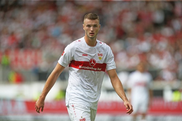 Sasa Kalajdzic VfB . Fussball: 1. Bundesliga : Saison 22/23: VfB Stuttgart -SC Freiburg, Fussball Bundesliga, 20.08.2022. *** Sasa Kalajdzic VfB Sport Football 1 Bundesliga season 22 23 VfB Stuttgart  ...