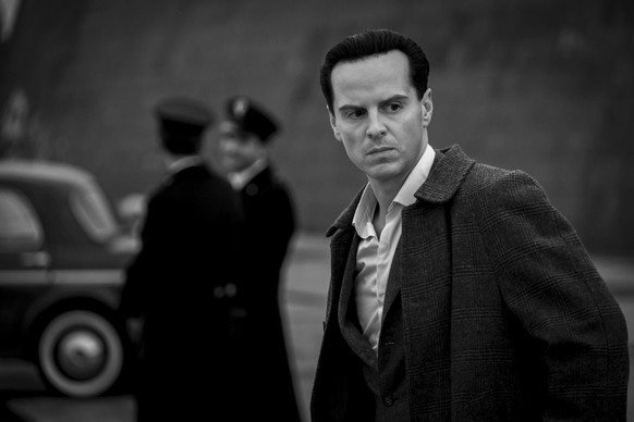 This image released by Netflix shows Andrew Scott as Tom Ripley in a scene from &quot;Ripley.&quot; (Netflix via AP)