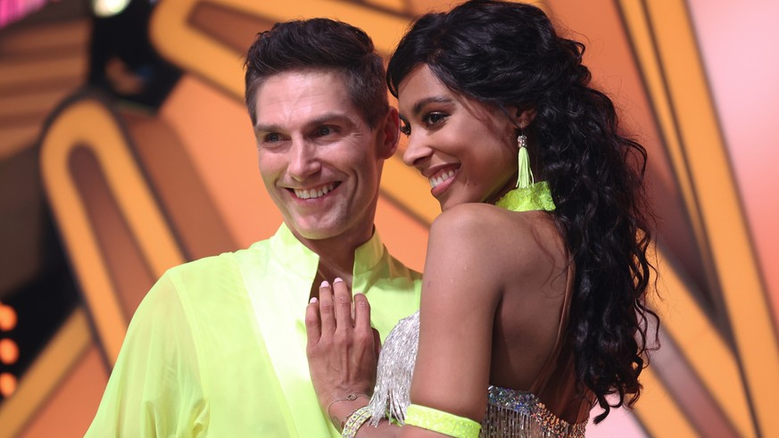 COLOGNE, GERMANY - MARCH 10: Sharon Battiste and Christian Polanc at the third &quot;Let&#039;s Dance&quot; show at MMC Studios on March 10, 2023 in Cologne, Germany. (Photo by Andreas Rentz/Getty Ima ...