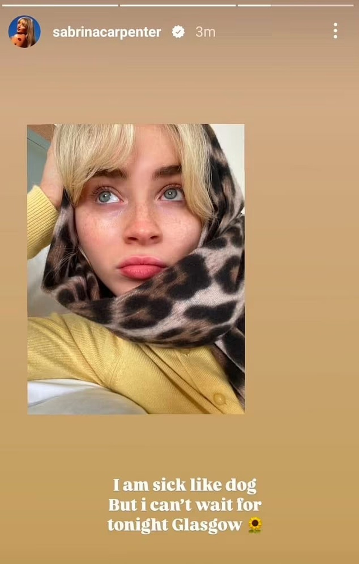 Sabrina Carpenter zeigt sich ganz natürlich.