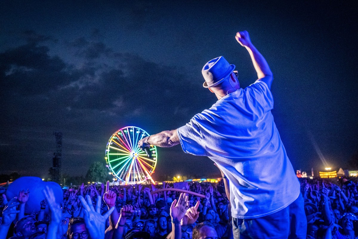 Die deutsche alternative / punkrock band beatsteaks auf der bluestage des highfield festivals 2023. Aktuelle Besetzung Gesang, Rhythmus-Gitarre Arnim Teutoburg-Wei� Lead-Gitarre, Begleitgesang Bernd K ...