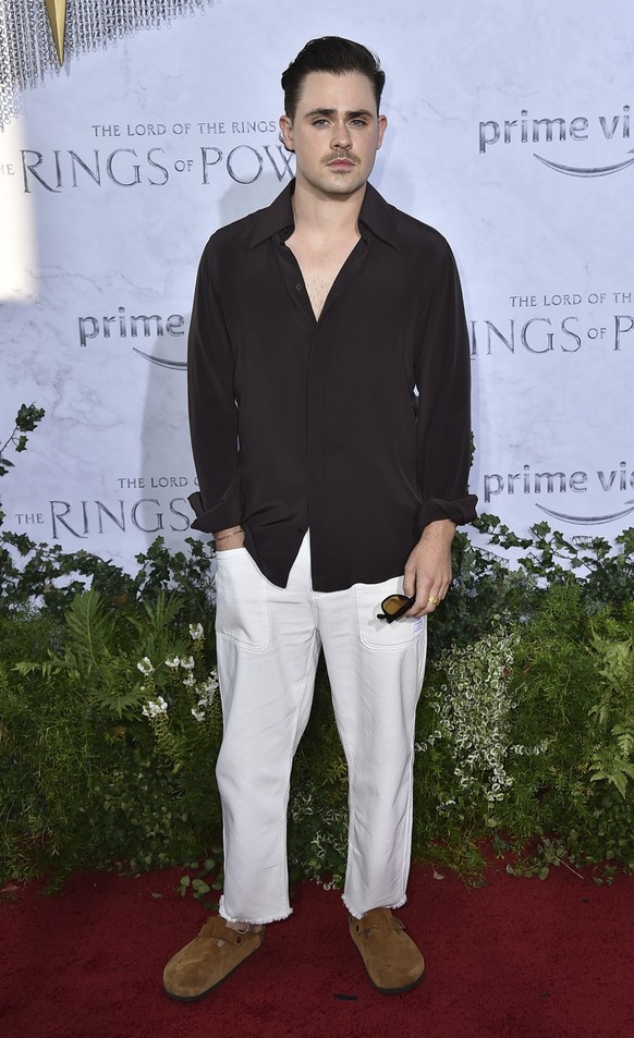 Dacre Montgomery attends the premiere of &quot;The Lord of the Rings: The Rings of Power&quot; at The Culver Studios on Monday, Aug. 15, 2022, in Culver City, Calif. (Photo by Jordan Strauss/Invision/ ...