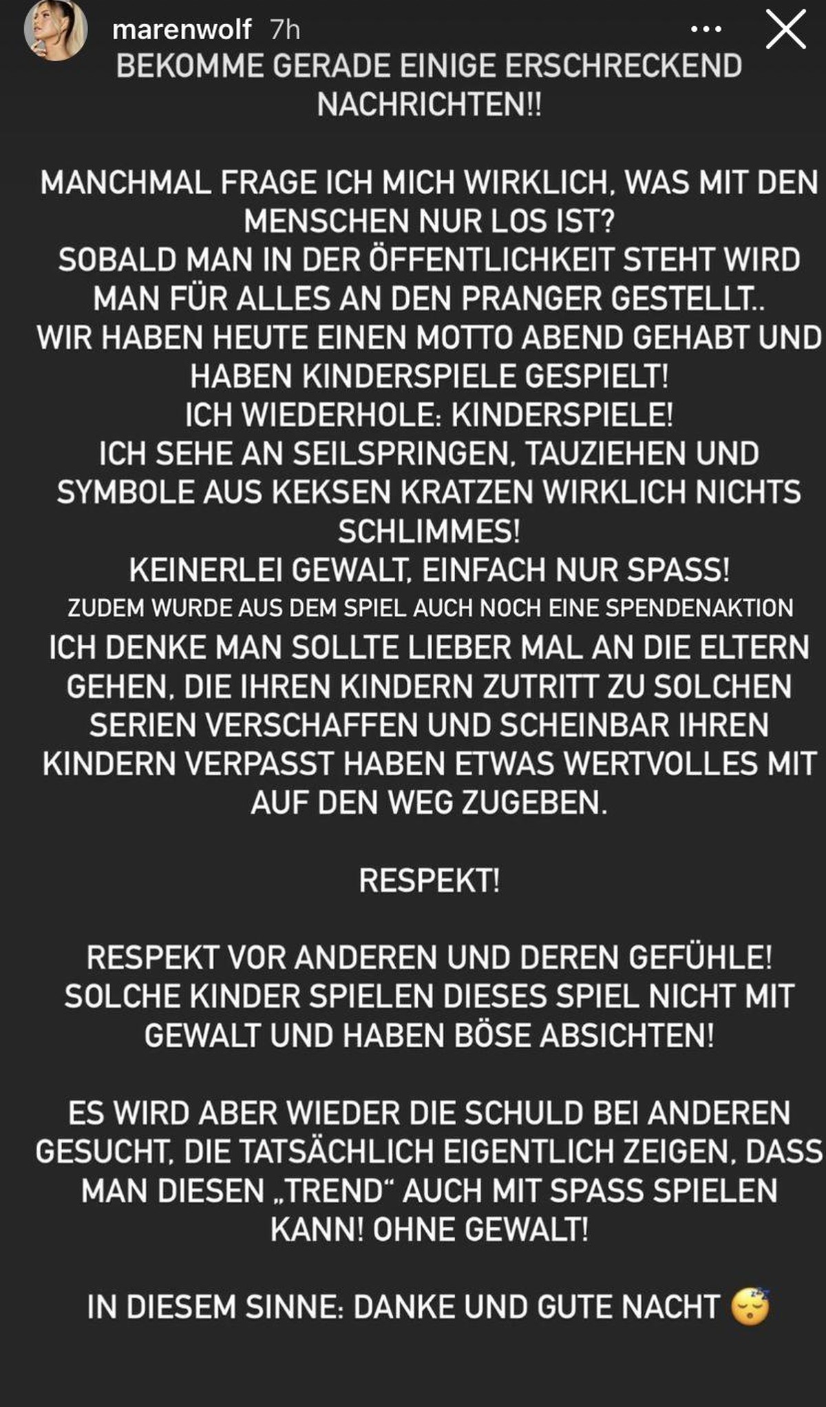 Maren Wolf erreichten nach der "Squid Game"-Aktion zahlreiche Nachrichten.