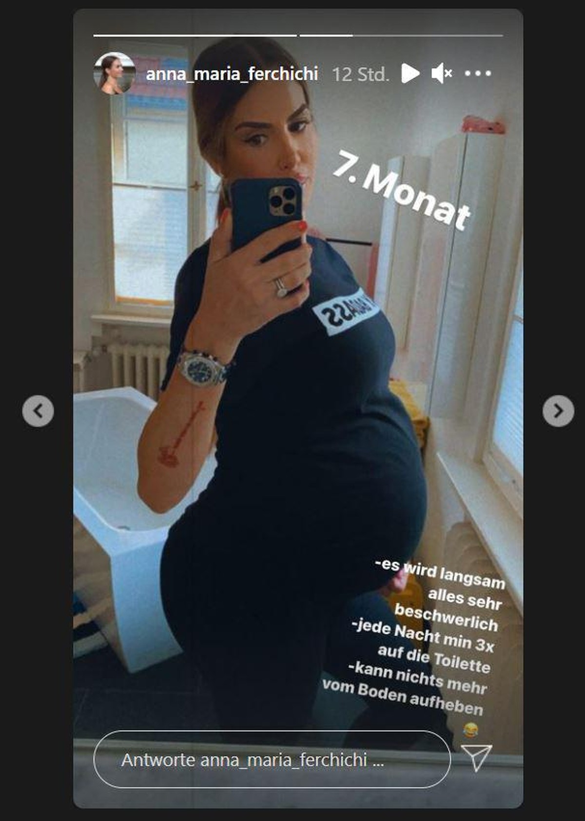 Anna-Maria Ferchichi mit Babybauch