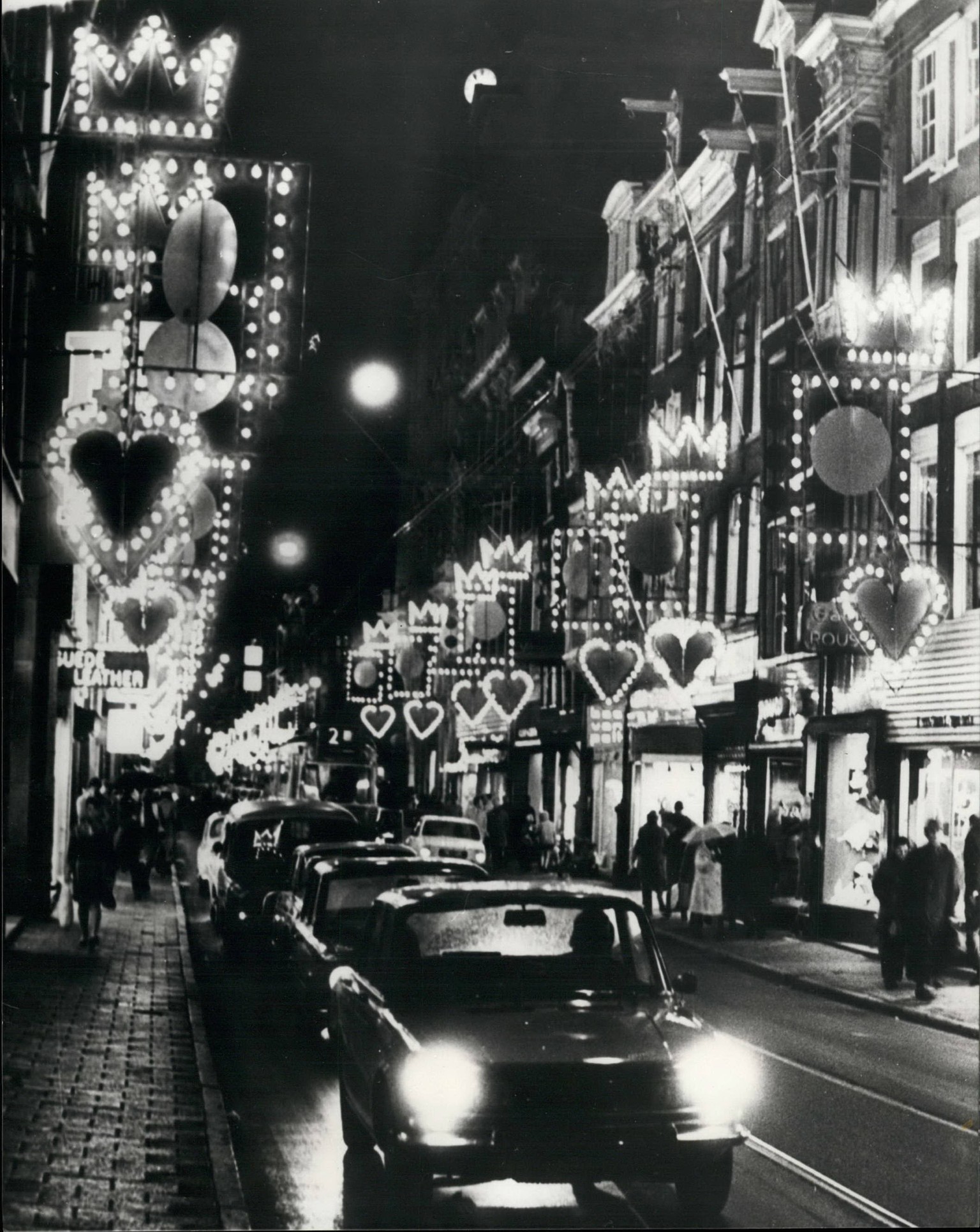 Dec. 12, 1970 - Christmas Illuminations in Amsterdam: With the approach of the Christmas festival festivities illuminations have appeared all over Amsterdam - and here is pictured the decoration in th ...