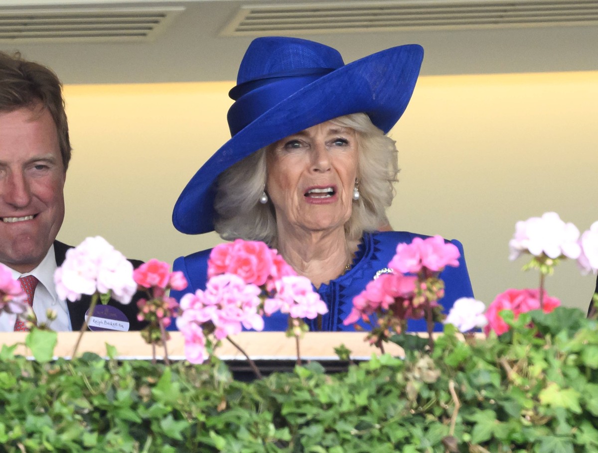 Royal Ascot - Day one Queen Camilla attending day one of Royal Ascot, Ascot Racecourse. Credit: Doug Peters/EMPICS PUBLICATIONxNOTxINxUKxIRL Copyright: xDougxPetersx 76566811