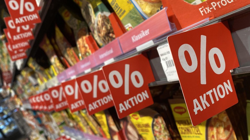 VERBRAUCHERPREISE: Inflation in Deutschland im Januar hoeher als erwartet.Aktion,Aktionspreise,Rabatt bei Fixprodukten,Fixprodukte. Einkauf,Inflation,Verbraucherpreise,Teuerung,