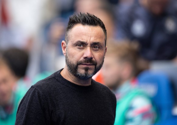 Mandatory Credit: Photo by Ian Tuttle/Shutterstock 14050454as Roberto De Zerbi manager of Brighton &amp; Hove Albion Brighton &amp; Hove Albion v Luton Town, Premier League, Football, American Express ...
