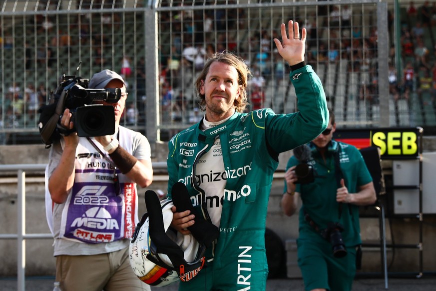 F1 Hungarian Grand Prix Practice 2 Sebastian Vettel of Aston Martin Aramco after the second practice ahead of the Formula 1 Hungarian Grand Prix at Hungaroring in Budapest, Hungary on July 29, 2022. B ...