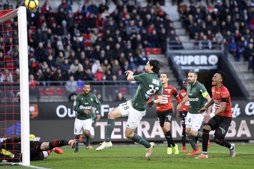 28 NEVEN SUBOTIC (ASSE) FOOTBALL : Rennes vs Saint Etienne - Ligue 1 Conforama - 10/02/2019 AnthonyBIBARD/FEP/Panoramic PUBLICATIONxNOTxINxFRAxITAxBEL