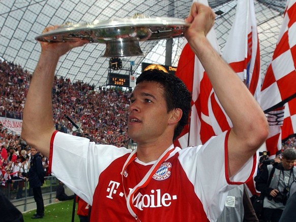 Michael Ballack gewann mit dem FC Bayern dreimal die Liga und dreimal den Pokal.