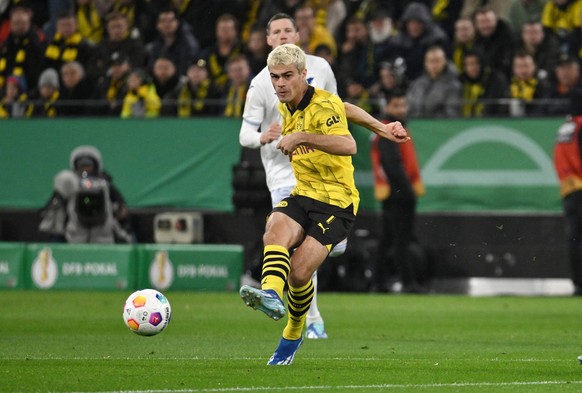 Giovanni Reyna Borussia Dortmund 01.11.2023, Fussball GER, DFB Pokal 2023/2024, 2. Runde, Borussia Dortmund - TSG 1899 Hoffenheim 1:0 Dortmund Signal Iduna Park Nordrhein Westfalen Deutschland *** Gio ...