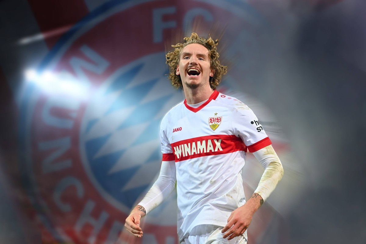 FOTOMONTAGE: Nick WOLTEMADE will zum FC Bayern Muenchen Fussball 1. Bundesliga. *** FOTOMONTAGE Nick WOLTEMADE wants to join FC Bayern Muenchen Soccer 1 Bundesliga
