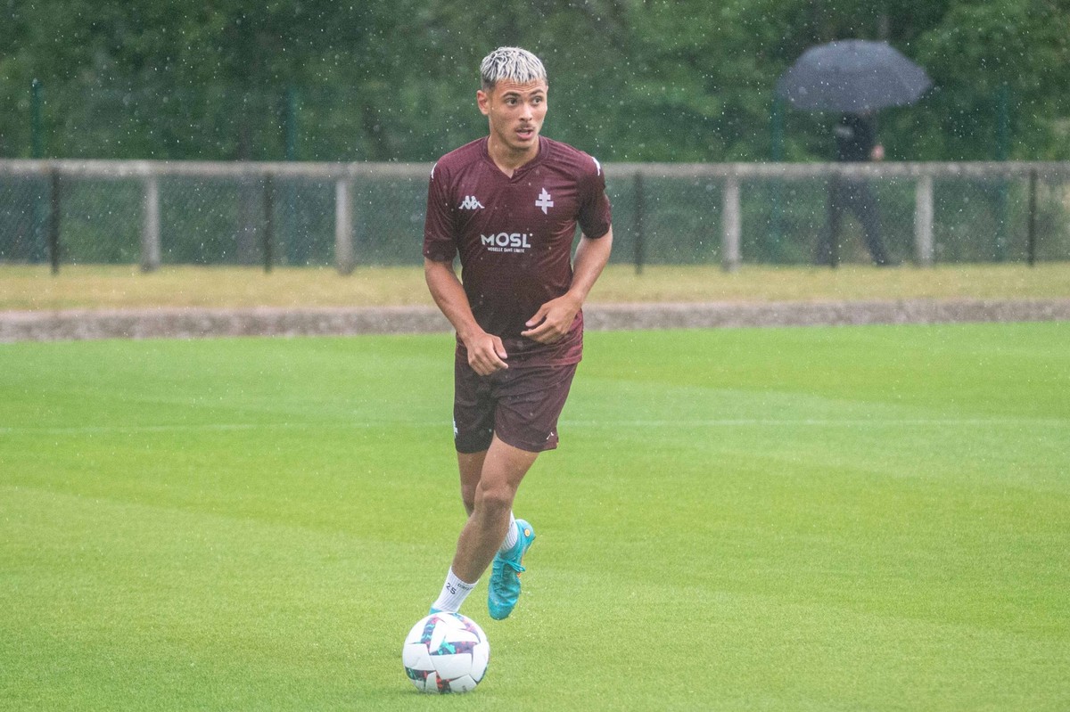 William Mikelbrencis FOOTBALL : Reims vs FC Metz - Amical - 20/07/2022 BaptisteAutissier/Panoramic PUBLICATIONxNOTxINxFRAxITAxBEL