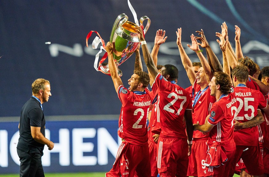 Final Football UEFA Champions League FC BAYERN MUENCHEN - PARIS SAINT GERMAIN PSG 1-0 Lisbon, Lissabon, Portugal, 23rd August 2020. Trainer Hansi FLICK FCB, team manager, headcoach, coach, Lucas HERNA ...