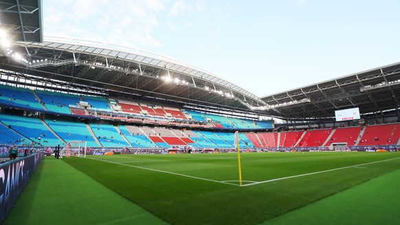 RB Leipzig - Stuttgart / 20.08.2021 Leipzig, 20.08.2021, Red Bull Arena, Fussball Bundesliga, 2. Spieltag , RB Leipzig vs. VfB Stuttgart , Im Bild: Stadionansicht. , DFL regulations prohibit any use o ...