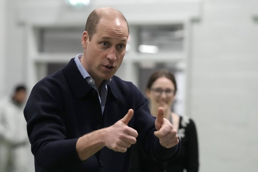 . 14/03/2024. London, United Kingdom. Prince William during a visit to the OnSide Youth Zone in London. PUBLICATIONxINxGERxSUIxAUTxHUNxONLY xPoolx/xi-Imagesx IIM-25061-0009