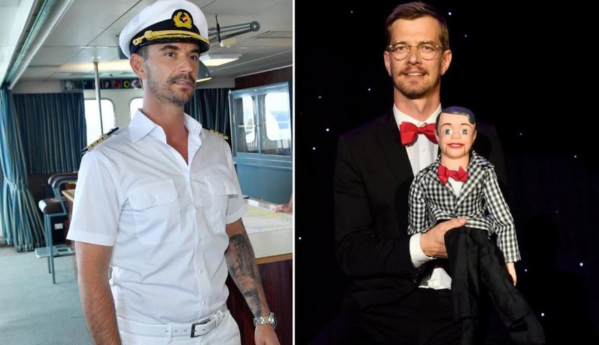 Auf dem "Traumschiff" spielte Joko Winterscheidt (r.) den Puppenspieler Moritz Parger, Florian Silbereisen gibt seit vergangenem Jahr seinen Bruder, Kapitän Max Parger..