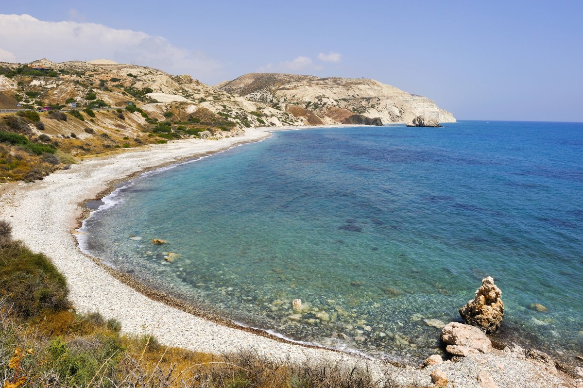 Petra Tou Romiou site, legendary birthplace of Aphrodite, Cyprus, Eastern Mediterranean Sea, Europe Copyright: GOUPIxCHRISTIAN 1382-874 RECORD DATE NOT STATED