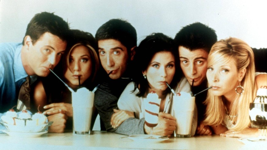 David Schwimmer, Jennifer Aniston, Matthew Perry, Courtney Cox, Matt LeBlanc, Lisa Kudrow Ross (David Schwimmer), Rachel (J. Aniston), Chandler (M. Perry), Monica (C. Cox), Joey (M. LeBlanc), Phoebe ( ...