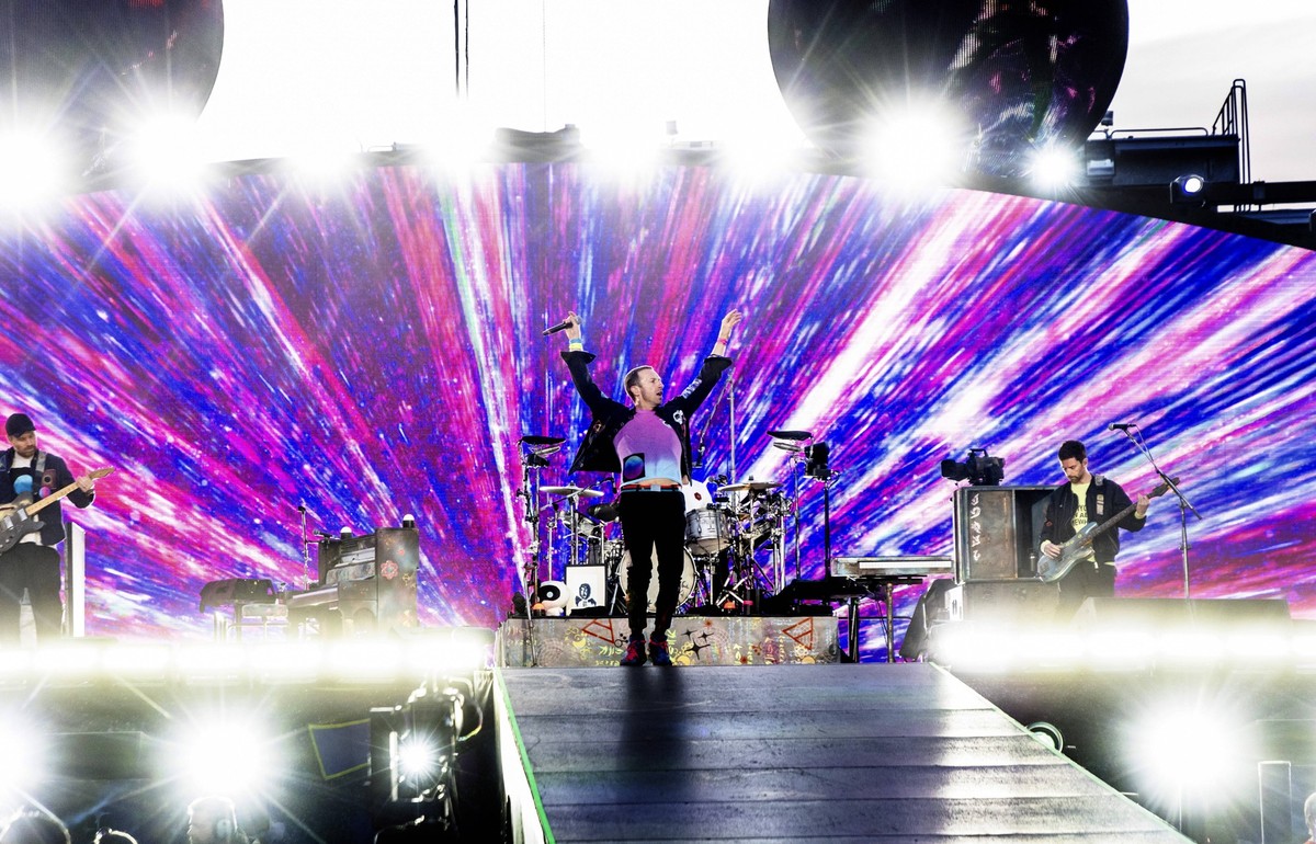 GÖTEBORG 20230708 Coldplay med sangaren Chris Martin spelar pa Ullevi pa lördagskvällen. GÖTEBORG SVERIGE x9200x *** GÖTEBORG 20230708 Coldplay with singer Chris Martin plays at Ullevi on Saturday nig ...