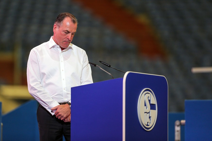 Gelsenkirchen, Germany 30.06.2019, Mitgliederversammlung 2019 des FC Schalke 04, Clemens Toennies (Schalke) ( Defodi-09-542-002148 *** Gelsenkirchen, Germany 30 06 2019, General Assembly 2019 of FC Sc ...