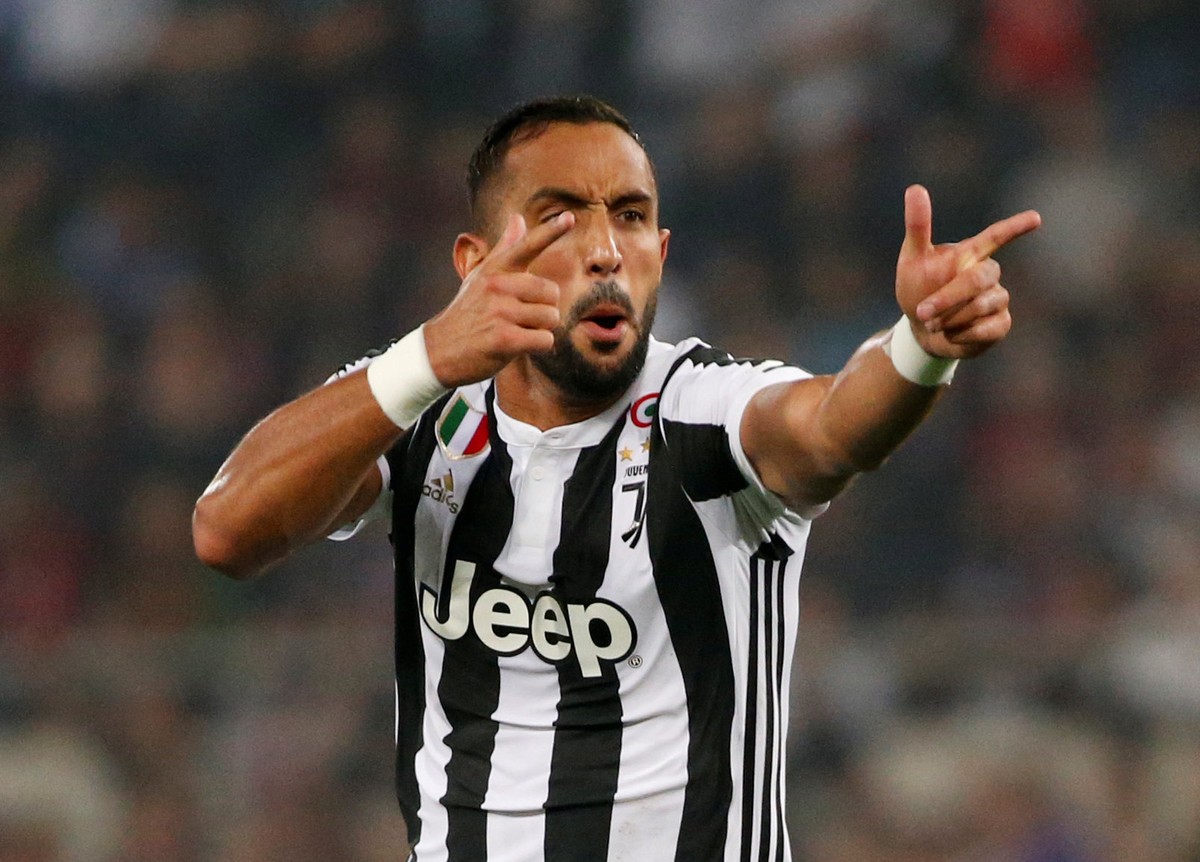 Soccer Football - Coppa Italia Final - Juventus vs AC Milan - Stadio Olimpico, Rome, Italy - May 9, 2018 Juventus&#039; Medhi Benatia celebrates scoring their first goal REUTERS/Stefano Rellandini