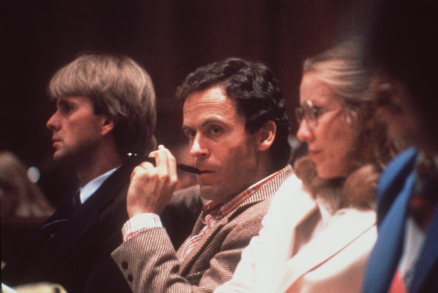 Ted (Theodore) Bundy, convicted murderer, shown in Miami courtroom during 1979. (AP Photo) |