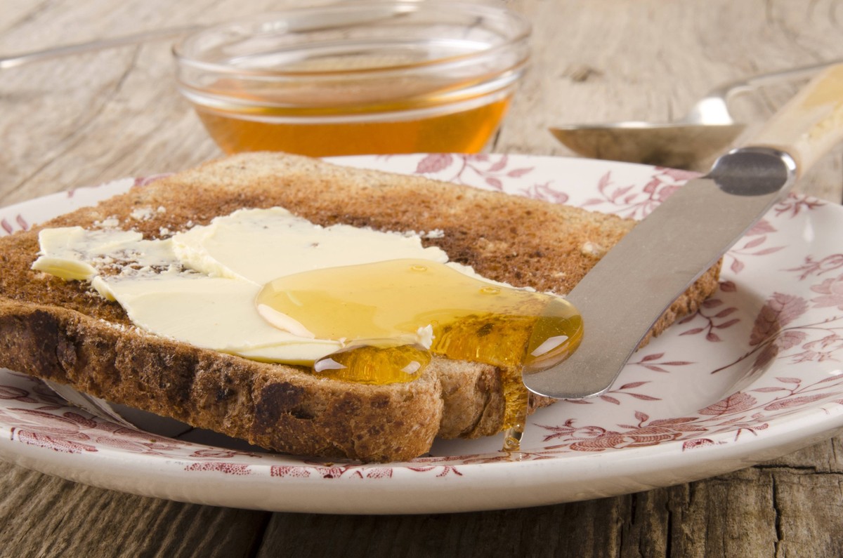 frühstück,honigbrot *** breakfast,honey bread k98-hnb