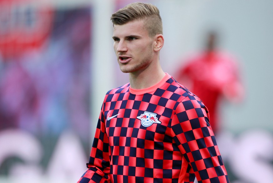 Soccer Football - Bundesliga - RB Leipzig v SC Paderborn - Red Bull Arena, Leipzig, Germany - June 6, 2020 RB Leipzig's Timo Werner during the warm up, as play resumes behind closed doors following th ...