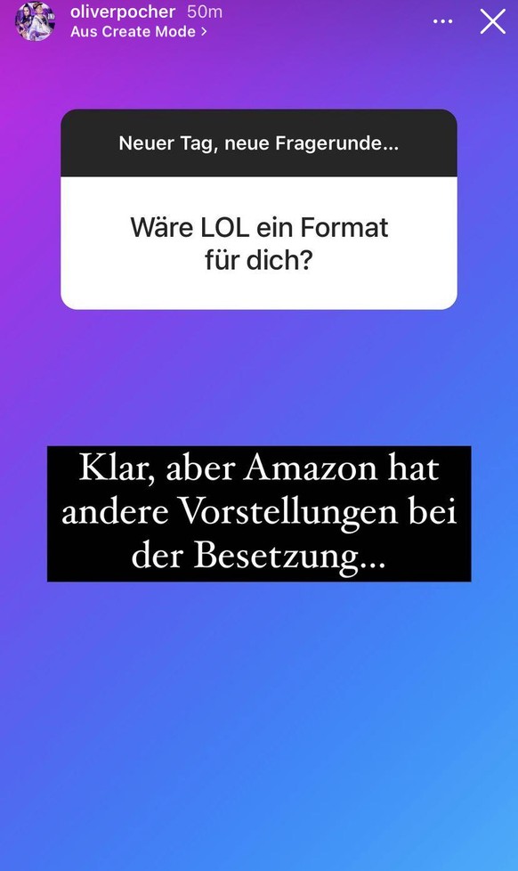 Oliver Pocher äußert sich über Amazon-Show.