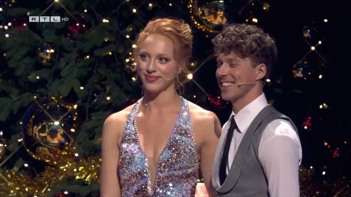 Model Anna Ermakova und ihr Tanzpartner Valentin Lusin.