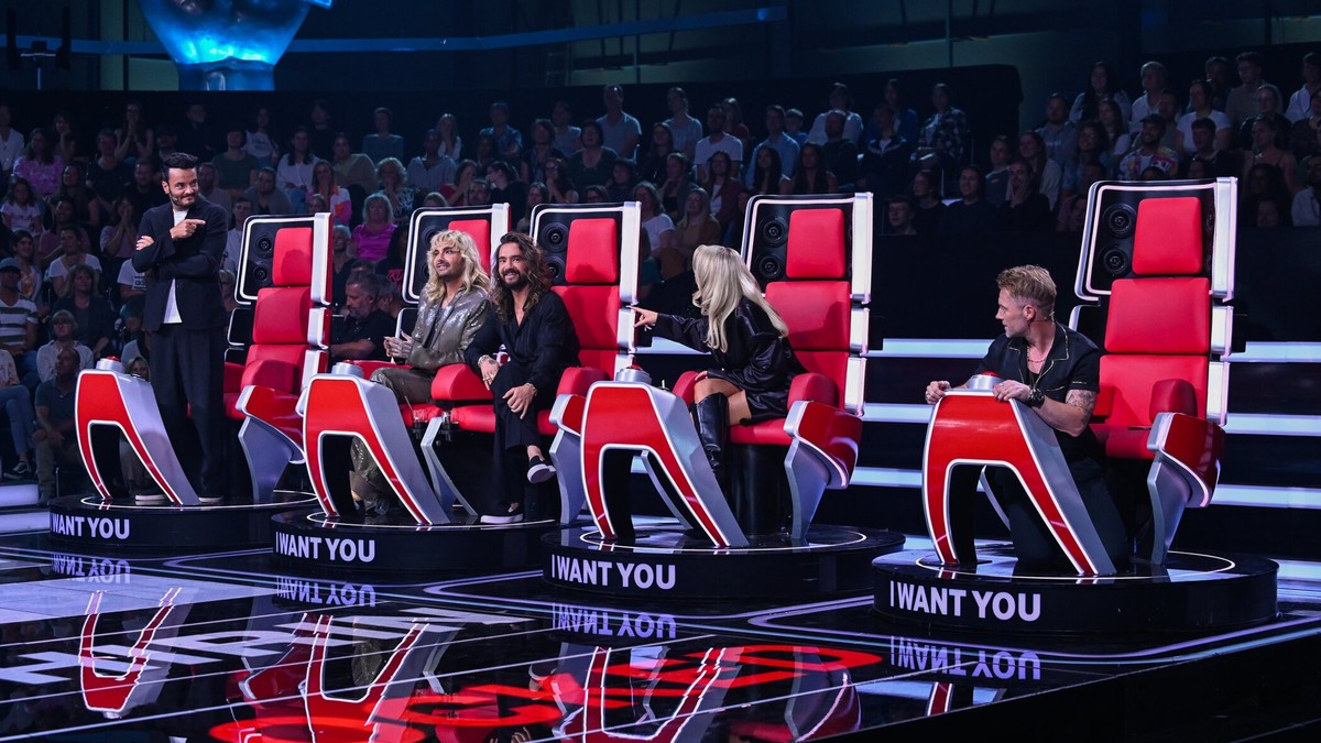 Titel: The Voice of Germany;
Staffel: 13;
Person: Giovanni Zarrella; Bill Kaulitz; Tom Kaulitz; Shirin David; Ronan Keating;
Copyright: ProSieben/SAT.1/André Kowalski;
Fotograf: Andre Kowalski;
Bildre ...