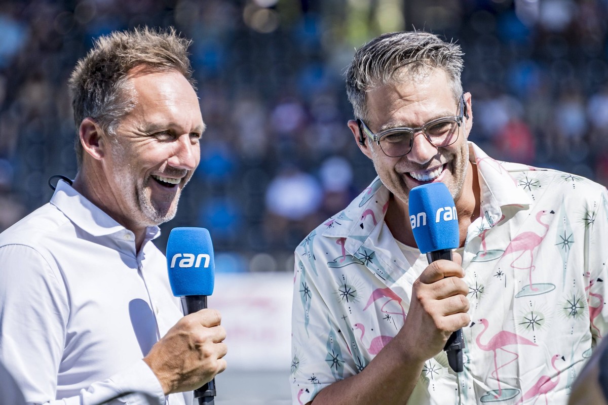 European League of Football: Frankfurt Galaxy - Vienna Vikings, PSD Bank Arena, Frankfurt, 14.08.2022 Volker Schenk und Carsten Spengemann, Frankfurt Galaxy - Vienna Vikings, Frankfurt, PSD Bank Arena ...