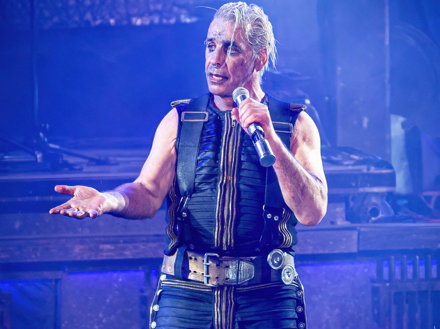 Rammstein Konzert in Aarhus Rammstein live in Aarhus, Denmark Aarhus, Denmark. 22nd, June 2022. The German industrial metal band Rammstein performs a live concert at Ceres Park in Aarhus. Here vocalis ...