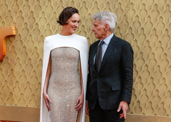 Harrison Ford and Phoebe Waller-Bridge at the UK premiere of Indiana Jones And The Dial Of Destiny at Cineworld Leicester Square Featuring: Harrison Ford, Phoebe Waller-Bridge Where: London, United Ki ...