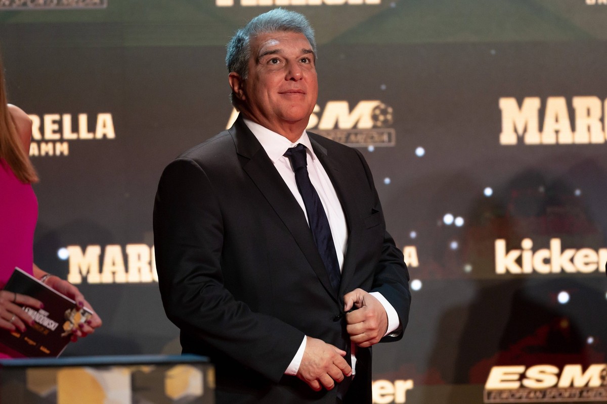 November 9, 2022, Barcelona, Spain: Joan Laporta during the Golden Shoe award ceremony at Antiga Fabrica Estrella Damm in Barcelona, Spain. Barcelona Spain - ZUMAd159 20221109_zia_d159_051 Copyright:  ...