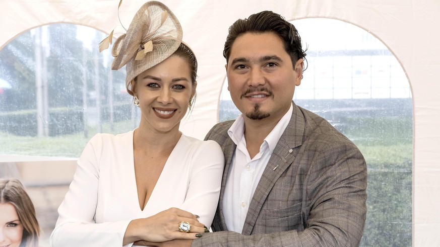 Oana Nechiti und Erich Klann beim Audi Ascot Renntag 2019 auf der Galopprennbahn Neue Bult. Hannover-Langenhagen, 18.08.2019