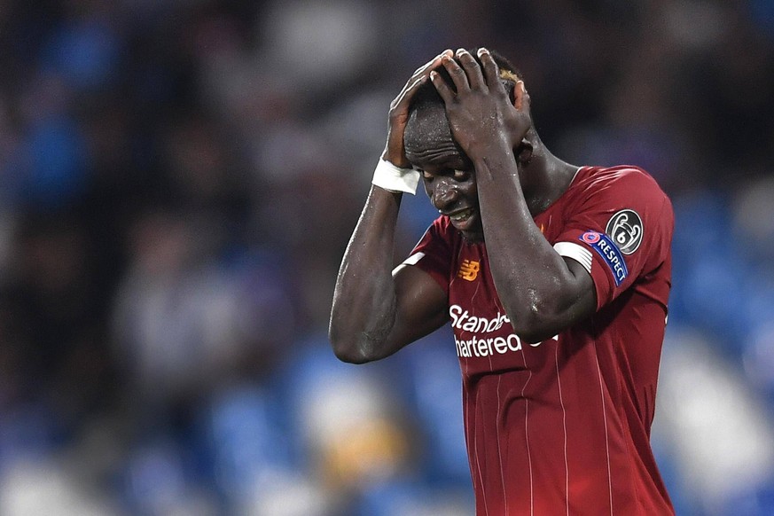 Sadio Mane of Liverpool dejection Napoli 17-9-2019 Stadio San Paolo Football Champions League 2019/2020 SSC Napoli - Liverpool FC Photo Antonietta Baldassarre / Insidefoto PUBLICATIONxNOTxINxITA anton ...