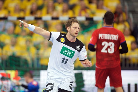 Handball Hannover 04.01.2019 testspiel Vorbereitungsspiel Deutschland (GER) - Tschechien (CZE) Steffen Weinhold (Deutschland, No.17) *** Handball Hannover 04 01 2019 test match preparation game German ...