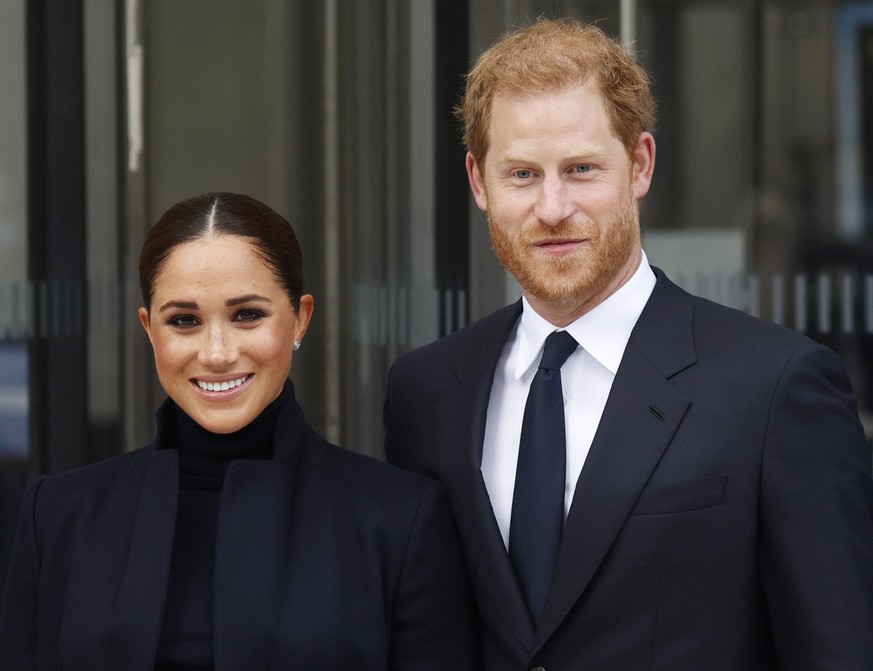 Prince Harry and Meghan, The Duke and Duchess of Sussex, exit One World Trade Center in New York City on Thursday, September 23, 2021. PUBLICATIONxINxGERxSUIxAUTxHUNxONLY NYX20210923115 JOHNxANGELILLO