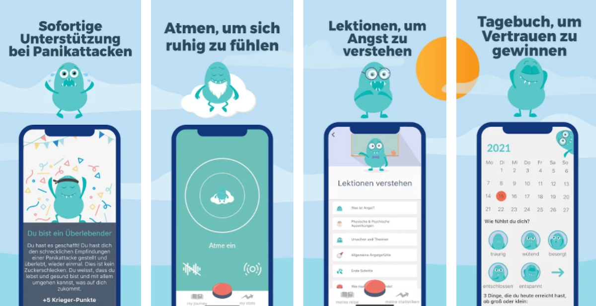 Verschiedene Funktionen der App Roodt.