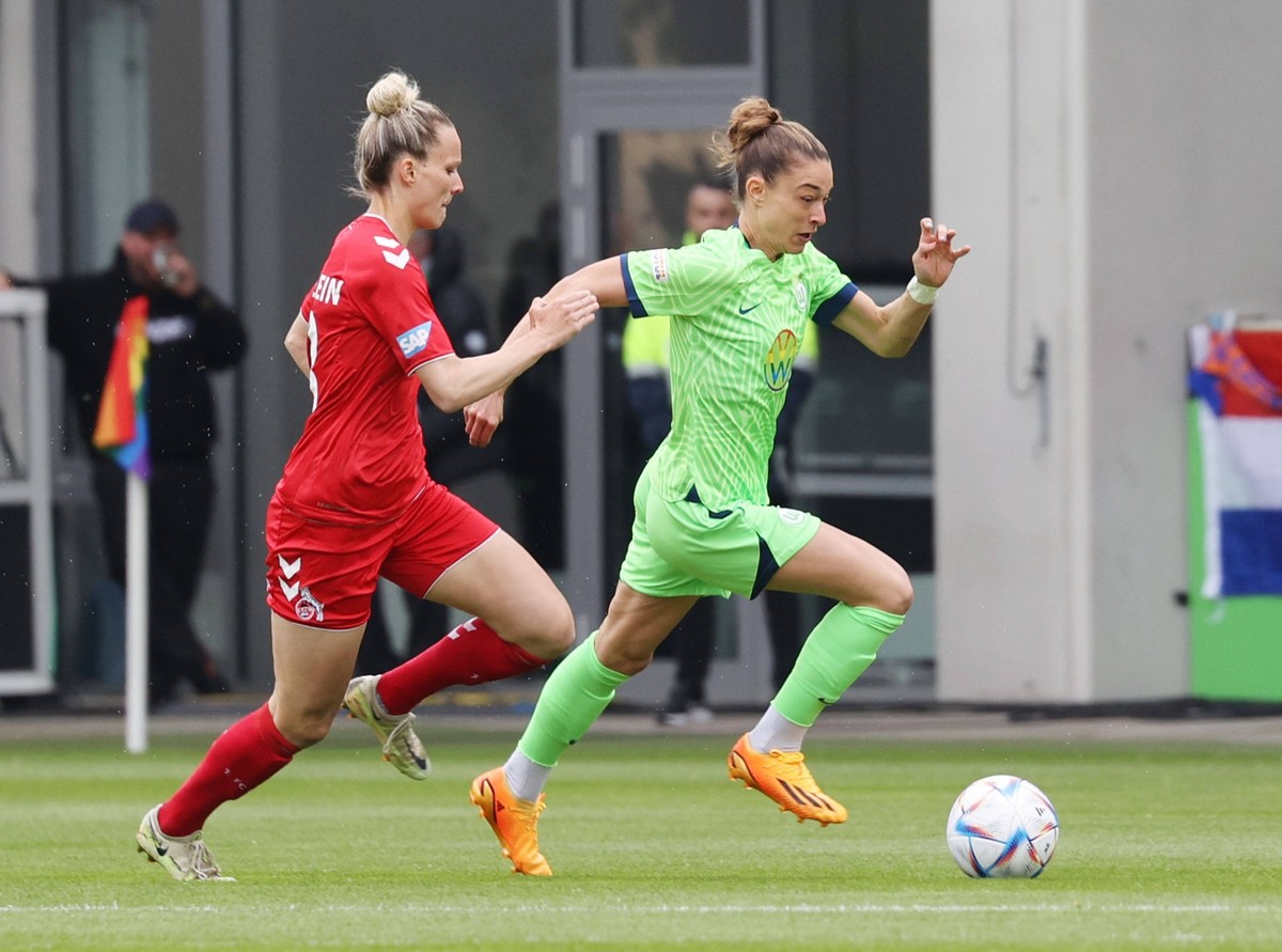 VfL Wolfsburg Frauen vs 1. FC Köln Wolfsburg, 07.05.2023, Fußball, Frauen, Saison 22/23, Flyeralarm Bundesliga, 19. Spieltag, VfL Wolfsburg vs 1. FC Köln, Bild zeigt: Felicitas Rauch Vfl, 13 Wolfsburg ...