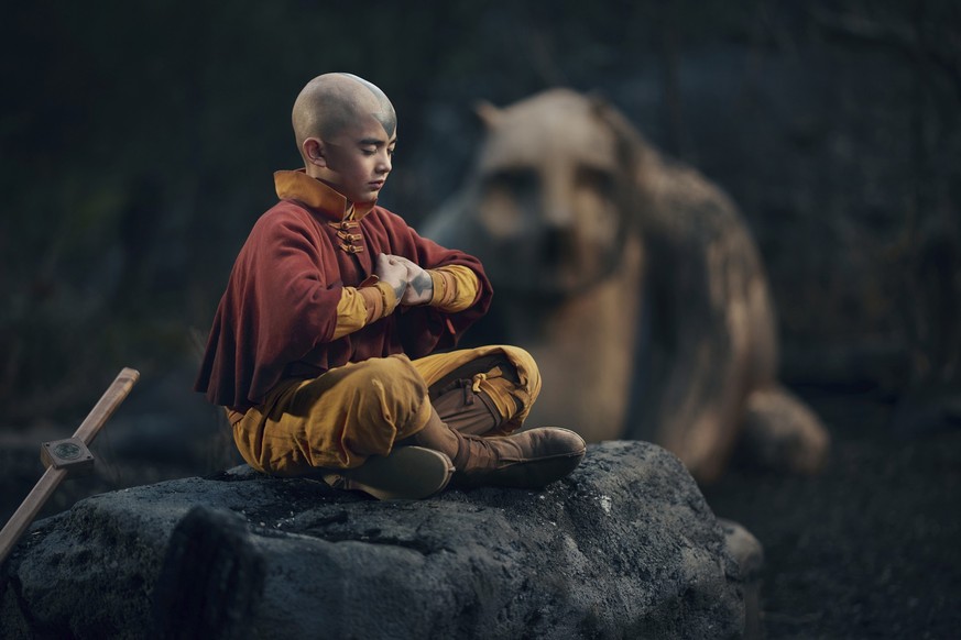 This image released by Netflix shows Gordon Cormier in a scene from the series &quot;Avatar: The Last Airbender.&quot; (Robert Falconer/Netflix via AP)