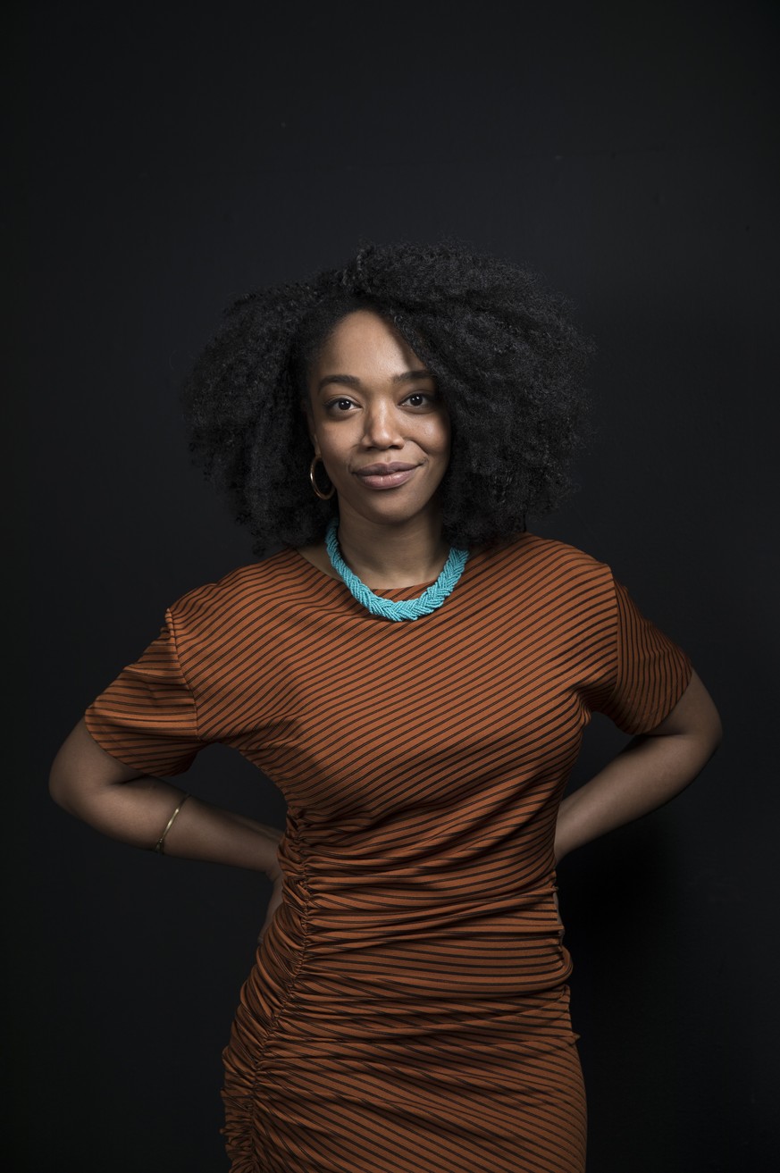 LONDON, ENGLAND - APRIL 14: Naomi Ackie poses during the Working Class Heroes event, a series of discussions and screenings looking at what it means to be working class in film and TV in the Britain o ...