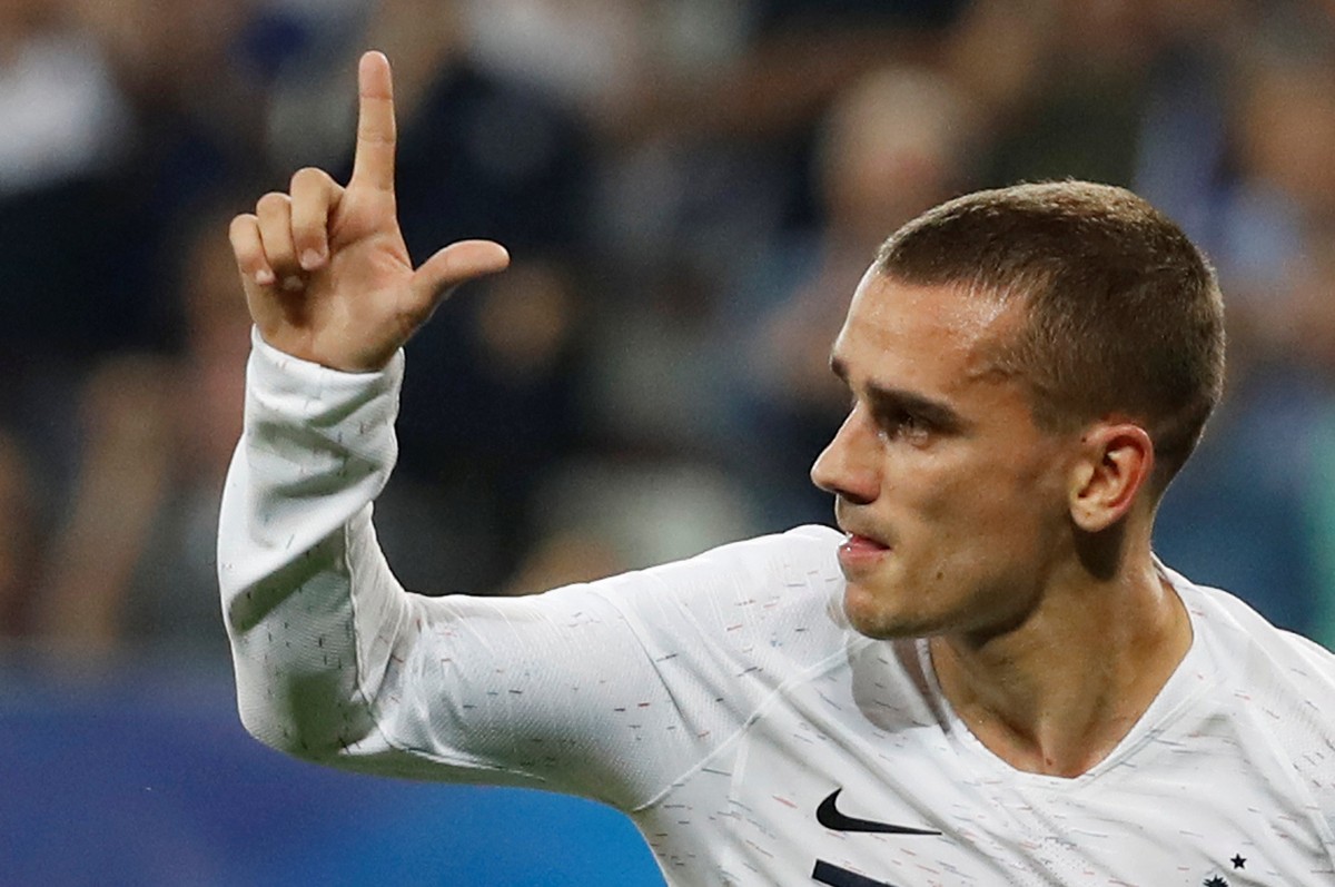 Soccer Football - International Friendly - France vs Italy - Allianz Riviera, Nice, France - June 1, 2018 France&#039;s Antoine Griezmann celebrates scoring their second goal REUTERS/Eric Gaillard