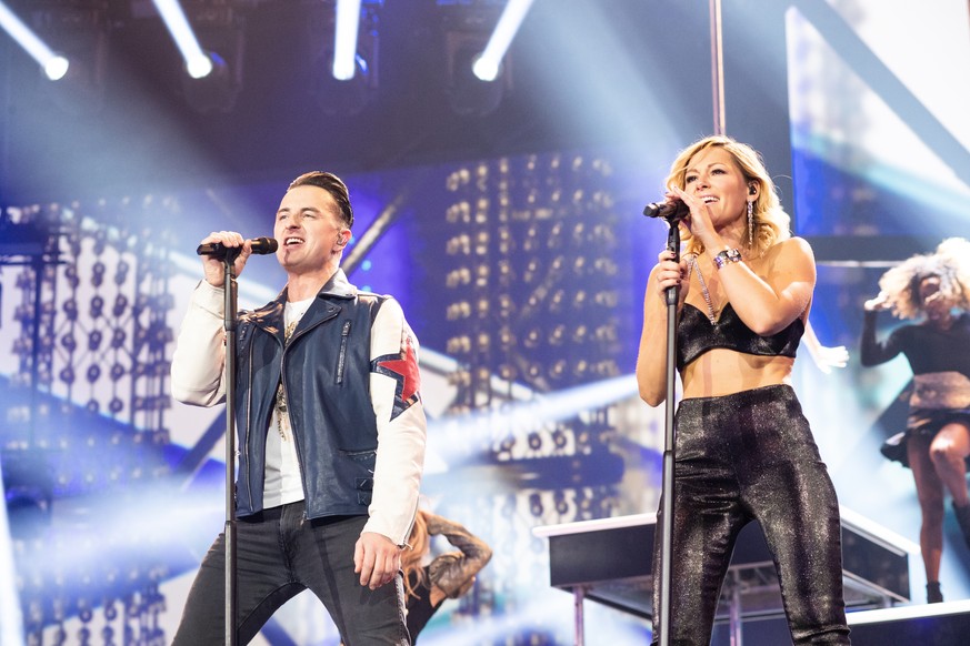 Helene Fischer und Andreas Gabalier bei der Aufzeichnung der Weihnachtsshow.